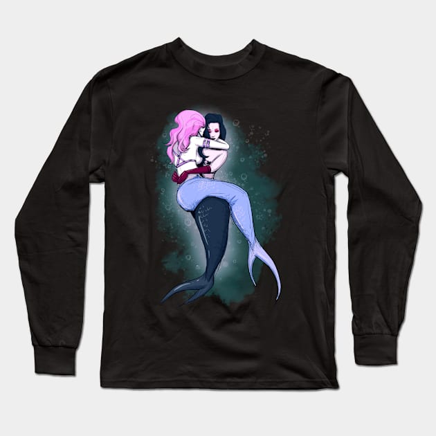 Mermaids Long Sleeve T-Shirt by LVBart